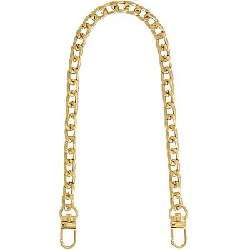 fashion mania Purse Chain Straps, Handbags Replacement Chain Strap with Buckles, Metal Strap for Women Purse Shoulder Crossbody Handbags Replacement, Decoration & DIY (Light Gold 15.75 Inch)