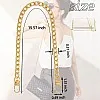 fashion mania Purse Chain Straps, Handbags Replacement Chain Strap with Buckles, Metal Strap for Women Purse Shoulder Crossbody Handbags Replacement, Decoration & DIY (Light Gold 15.75 Inch)