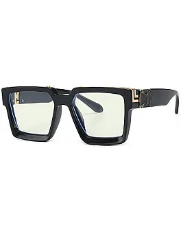 2020 Square Sunglasses Women Men Fashion Luxury Brand Sunglass Female UV400 Vintage Oversize Sun Glasses Women Sunglasses,black clear