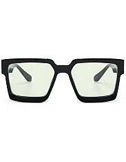 2020 Square Sunglasses Women Men Fashion Luxury Brand Sunglass Female UV400 Vintage Oversize Sun Glasses Women Sunglasses,black clear