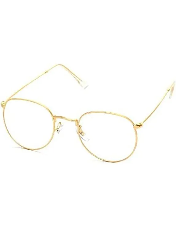 Computer Glasses Eyewear Frame Anti Blue Light Game Glasses Anti Glare Eyeglasses Frame Women Round Clear Lens Fake Glasses