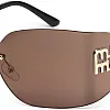 KENBO Futuristic Rimless Y2K Sunglasses for Women Men Fashion Wrap Around Frame Trendy Shield Frameless Design