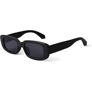 SORVINO Rectangle Sunglasses for Women Men Trendy Retro 90s Sunglasses Fashion Vintage Black Square Frame Eyewear Y2K