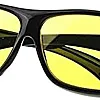 Unisex HD Night Vision Driving Sunglasses Yellow Lens Over Wrap Around Glasses - 2724644110694