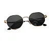Women's Round Sunglasses Gold and Black Lens High Elegance and Durability - Full UV Protection