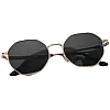 Women's Round Sunglasses Gold and Black Lens High Elegance and Durability - Full UV Protection