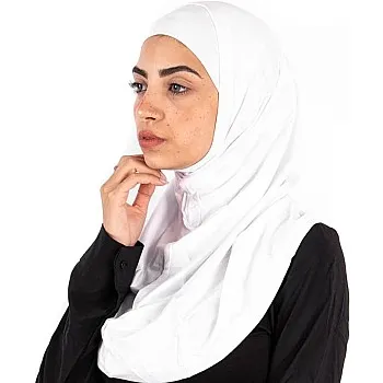 Le Voile Syrian Cap, 2 Pieces for Women, 0013, White