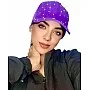 Purple Crystal Baseball Cap Fashion Sports Cap with Sparkly Beads for Women
