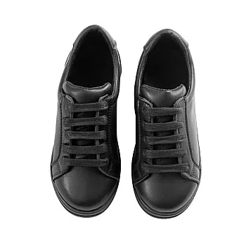 Katee Classic Black Leather School Shoes, Lace-up Style, Uniform Footwear-WW1BLS-Black- (Black, size:29)