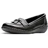 CLARKS Women's Ashland Bubble Slip-On Loafer, Black, 7.5 UK, Black, 7.5 UK Wide