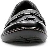 CLARKS Women's Ashland Bubble Slip-On Loafer, Black, 7.5 UK, Black, 7.5 UK Wide