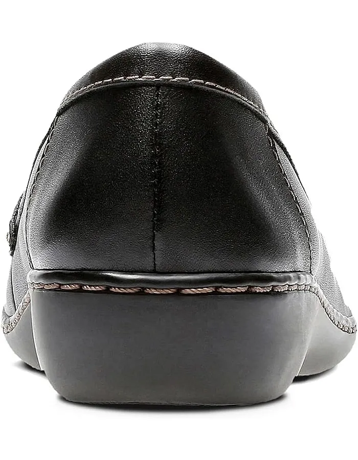 CLARKS Women's Ashland Bubble Slip-On Loafer, Black, 7.5 UK, Black, 7.5 UK Wide