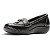 CLARKS Women's Ashland Bubble Slip-On Loafer, Black, 7.5 UK, Black, 7.5 UK Wide