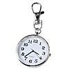 MySouq-Store 1PCs - Pop Stainless Steel Quartz Pocket Watch Cute Key Ring Chain New Gift New - Silver