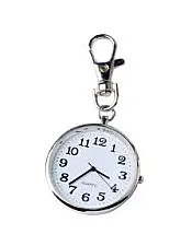 MySouq-Store 1PCs - Pop Stainless Steel Quartz Pocket Watch Cute Key Ring Chain New Gift New - Silver
