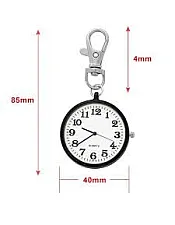 MySouq-Store 1PCs - Pop Stainless Steel Quartz Pocket Watch Cute Key Ring Chain New Gift New - Silver
