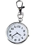 MySouq-Store 1PCs - Pop Stainless Steel Quartz Pocket Watch Cute Key Ring Chain New Gift New - Silver