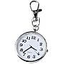 MySouq-Store 1PCs - Pop Stainless Steel Quartz Pocket Watch Cute Key Ring Chain New Gift New - Silver