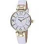 Anne Klein Women's Leather Strap Watch, White, 10/9168WTWT