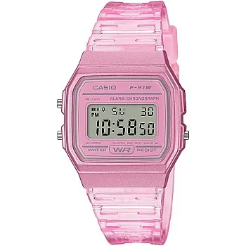 Casio Quartz Watch with Resin Strap, Pink, 20 (Model: F-91WS-4CF)