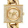 Michael Kors MK Chain Lock Women's Watch, Stainless Steel and Pavé Crystal Watch for Women