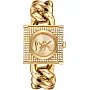 Michael Kors MK Chain Lock Women's Watch, Stainless Steel and Pavé Crystal Watch for Women