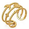 French Retro Multi-layer Hollow Star Moon Open Ring Trend Simple Stainless Steel Ring Adjustable