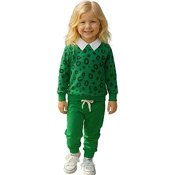 Miza Girls Winter Printed Pullover with Pants Milton Quilted Size 4-10 Years Fashion Collar Design