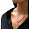 Silver Necklace for Women, 14K White Gold Plated Dainty Infinity, Bead, Star of David, Starfish, Sun, Hummingbird, Flower, Palm Tree Pendant Necklaces Simple Jewelry