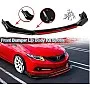 CARIZO Universal Car (4 Pcs, Glossy Black with Red Tongue) Front Bumper Lip Chin Spoiler Splitter Body Kit Compatible with Mahindra Verito