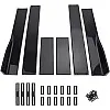 DoCred Universal 2M/78.7'' Side Skirt Extension Splitter fit, Side Skirts Rocker Panels Side Trim Spoiler Extension Lip Bottom Line, Side Skirt Rocker Panel Lip Splitter Diffuser Glossy (Black)
