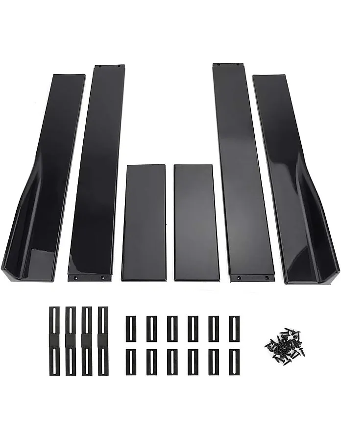 DoCred Universal 2M/78.7'' Side Skirt Extension Splitter fit, Side Skirts Rocker Panels Side Trim Spoiler Extension Lip Bottom Line, Side Skirt Rocker Panel Lip Splitter Diffuser Glossy (Black)