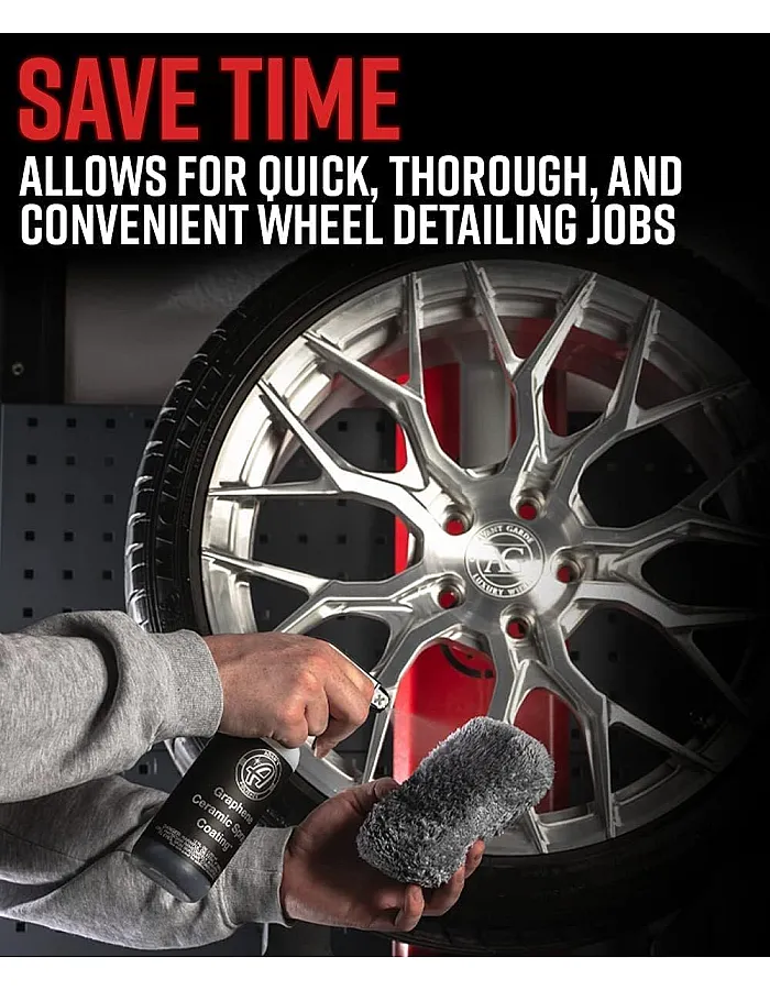 BROTHERS Wheel Washing & Detailing Stand, Car Tyre Cleaning Station with Rotating Rollers