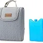 Baby Bottle Cooler Bag for Breastmilk Storage, Insulated Baby Bottle Tote with Adjustable Strap, Fits Bottles Up to 9oz, for Nursing Moms, Daycare, Work & Travel, Gift for New Moms, Grey, 6.1