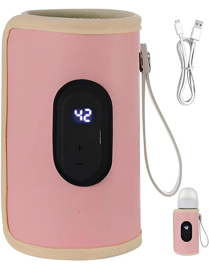 سخان ذكي - سخان زجاجة حليب الاطفال بمنفذ USB مع تدفق لطيف، يحافظ على درجة الحرارة المثالية لتغذية الرضع، متعدد الاستخدامات للاستخدام في ال