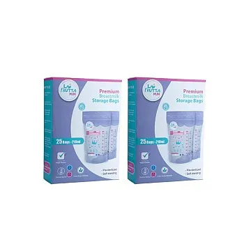 Milk Bag For BreastMilk 25 Pcs *210 Ml La Frutta Mum (2, 25 Bag)