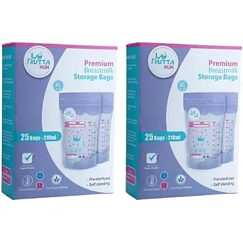 Milk Bag For BreastMilk 25 Pcs *210 Ml La Frutta Mum (2, 25 Bag)