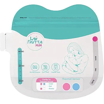 Premium Breastmilk Storage Bags 180 ml,-Pre-Sterilized.,Leak proof,Freezer safe,Double zip lock. (180, 18, Piece)