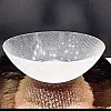 جيني بولة تقديم زجاجية من نايل مقاس 26 سم، تصميم شفاف مزخرف .A2