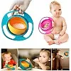 Gyro Spill Proof Spinning Bowl with 360 Rotating Lid - Shield Against Mess: No Need to Wipe Floors & Carpets Every Grill, Ergonomic Design and Easy Handles Let Your Child Love to Eat Yourself