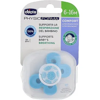 Chicco PhysioForma Comfort Baby Soother - Blue , 6-16 M(Pack of 1)