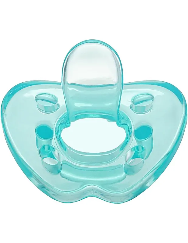 True Gold Silicon soother set with container & chain