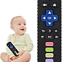 Chuya Baby Teether Toy Chew Toy for Babies 3-24 Months TV Remote Control Shape Teething Relief Baby Toys for Infants (Black)