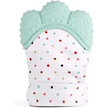 Coolbaby Baby Safe Bpa Free Teether Mitten Gloves Cartoon Doughnut Infant Food Grade Silicone Chewing Teeth Training Molar Glove, Gr