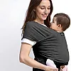 Wrap Newborn Baby Carrier BY HAPPY KIDDO (dark grey)