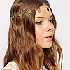Boho Tassel Head Chain Sequins Hair Chain Gold Bridal Headpieces for Women and Girls