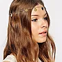 Boho Tassel Head Chain Sequins Hair Chain Gold Bridal Headpieces for Women and Girls