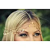سلسلة راس ذهبية بتصميم بوهو للعرائس، اكسسوارات شعر بوهيمية للزفاف