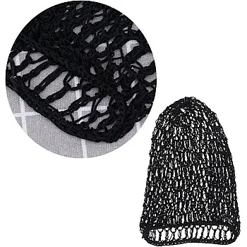 FOMIYES Women's Black Rayon Net Hair Net Bands Snood Cover Crochet Hairnet for Sleeping, Wig Caps, Scrunchies, Civil War Reenacting, Victorian Portrayals