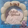Headband and 2 Hair Bands, Women Sponge Terry Towel Headband for Skin Care, Face Washing, Makeup Removal, Shower, Face Mask Application, Soft and Absorbent Material (Light Beige, One Size)